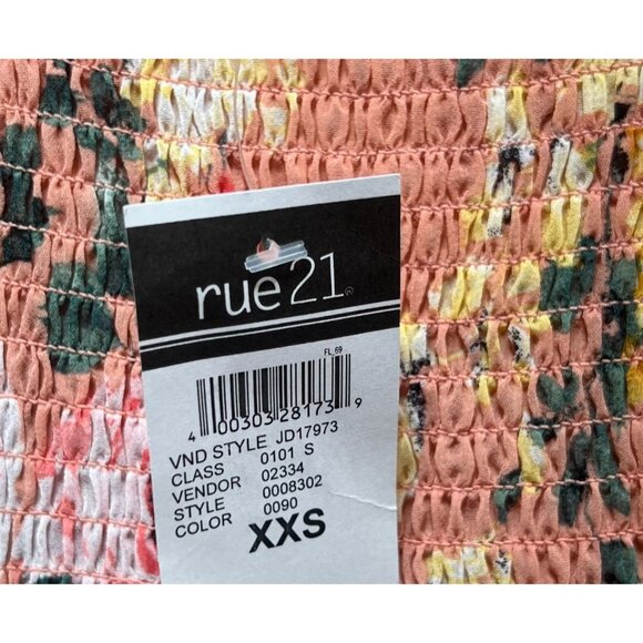 Rue 21 - Women's Summer Sleeveless High Low Hem Ruffle Floral Dress - Pink - XXS - Picture 8 of 16